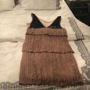 Tan and black BCBGMAXAZRIA cocktail dress size S